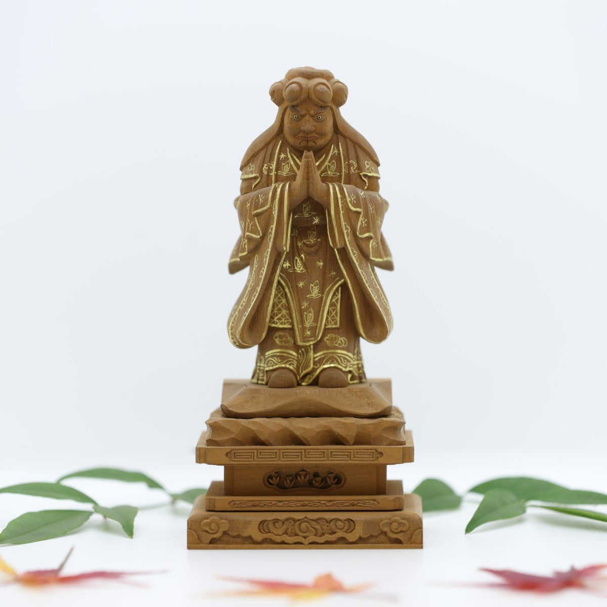 【身延山 紫雲堂】 仏具 仏像 紅壇 中山鬼子母神像 立3.0寸 最上彫