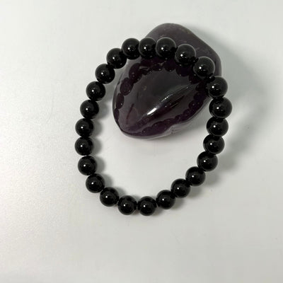 ブレスレット 　モリオン　黒水晶　丸玉8㍉ パワーストーン　3Aランク　