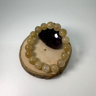 ブレスレット【1点限り】 針水晶 ルチルクォーツ 丸玉13㍉  パワーストーン　Aクラス