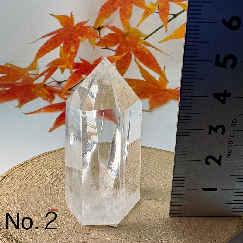 本水晶 六方 　パワーストーン　虹色に輝く