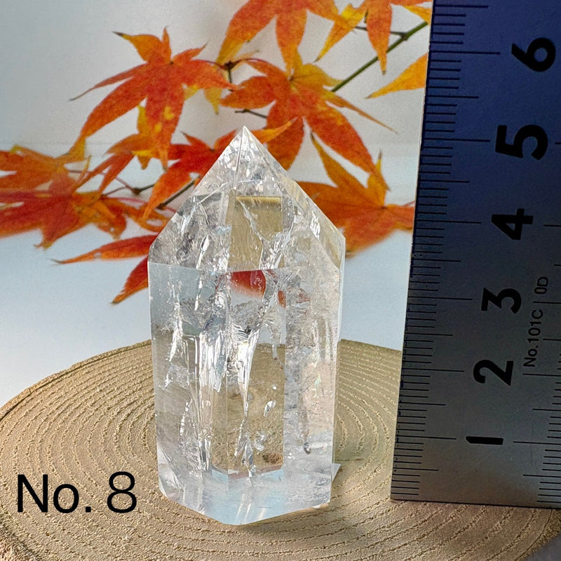 本水晶 六方 　パワーストーン　虹色に輝く