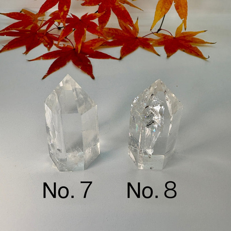 本水晶 六方 　パワーストーン　虹色に輝く