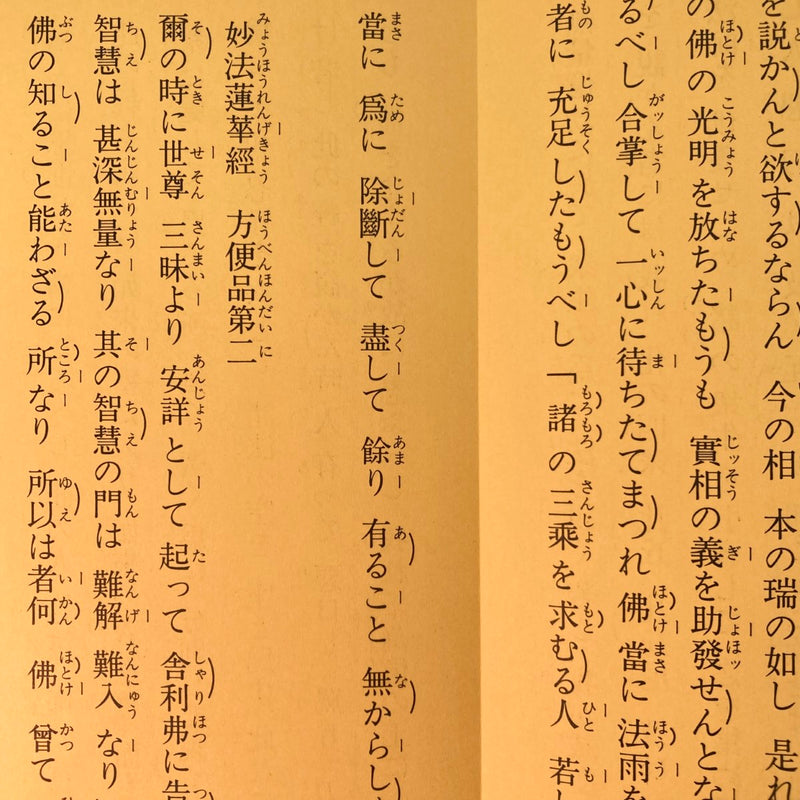 仏具 経本 日蓮宗　訓読妙法連華経一部八巻　二十八品　かな付 　読誦符号付