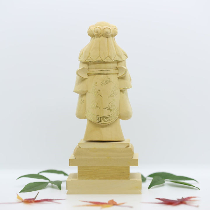 身延山 紫雲堂】 仏具 仏像 本柘植 中山鬼子母神像 立3.5寸～4.5寸