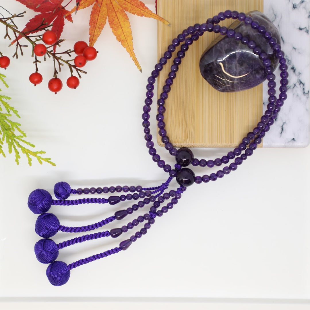 金運爆上げ この色目他ありません！6mmカイヤナイト 主玉1.3cm水晶 お念珠