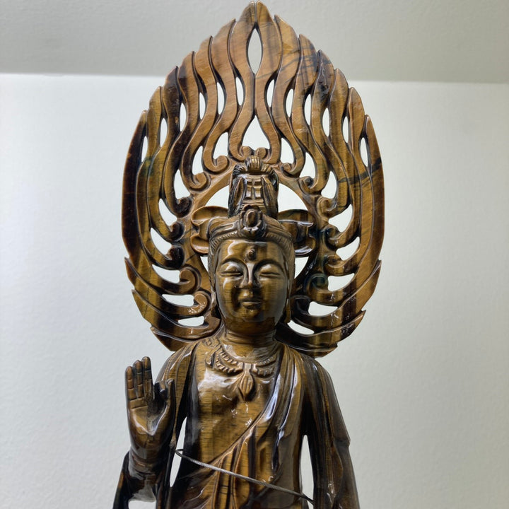 天然石　タイガーアイ 仏陀　仏像 442g ten-ka-004-002_224a7f29-1d7a-