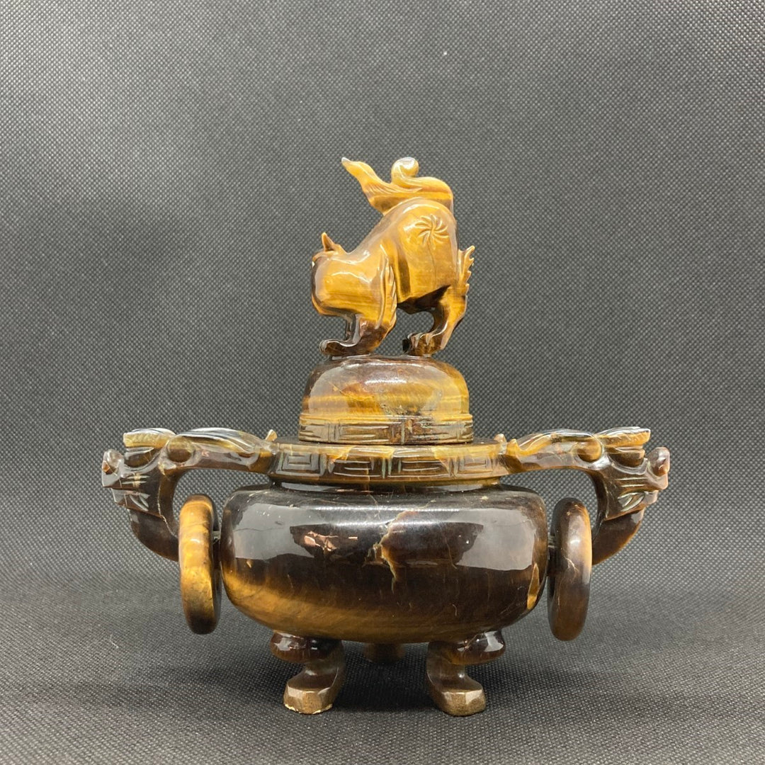 タイガーアイ　虎目石　香炉 洗えて便利な香炉石「sorae」 タイガーアイ（虎目石） | 香炉石